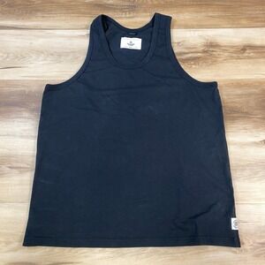Reigning Champ Tank Top Mens M Minimalist Cotton Blend Jersey Black Canada Made